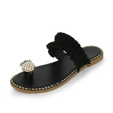 Load image into Gallery viewer, Women Flat Yellow Sandals Summer Fashion Elegant Comfortable Pineapple Design For Womens
