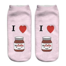 Load image into Gallery viewer, Women Funny Cute 3D Print Foods White Nutella Character Socks Unisex Happy Breathable Cotton Cartoon Donuts Biscuit Dessert Gift Socks For Men And Women
