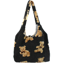 Load image into Gallery viewer, Women Girls Cute Bear Plush Shoulder Bag Large Tote
