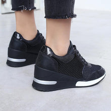 Load image into Gallery viewer, Women Height Increasing Walking Jogging Sneakers Gold Silver Sport Running Women's Lightweight Casual Everyday Walking Fashion High Heels Comfortable Sneakers
