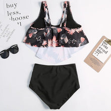 Load image into Gallery viewer, Women High Waist Bikini Plus Size Swimwear Summer Swimsuit Beach Bathing Suit Ruffle Bikini  Floral Printed Ruffle High Waist Bikini Set Women's Tummy Control Bathing Suit Swimsuit Flounce Peplum
