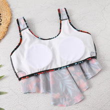 Load image into Gallery viewer, Women High Waist Bikini Plus Size Swimwear Summer Swimsuit Beach Bathing Suit Ruffle Bikini  Floral Printed Ruffle High Waist Bikini Set Women's Tummy Control Bathing Suit Swimsuit Flounce Peplum
