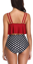 Load image into Gallery viewer, Women High Waist Bikini Plus Size Swimwear Summer Swimsuit Beach Bathing Suit Ruffle Bikini  Floral Printed Ruffle High Waist Bikini Set Women's Tummy Control Bathing Suit Swimsuit Flounce Peplum
