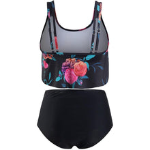 Load image into Gallery viewer, Women High Waist Bikini Plus Size Swimwear Summer Swimsuit Beach Bathing Suit Ruffle Bikini  Floral Printed Ruffle High Waist Bikini Set Women's Tummy Control Bathing Suit Swimsuit Flounce Peplum
