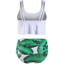 Load image into Gallery viewer, Women High Waist Bikini Plus Size Swimwear Summer Swimsuit Beach Bathing Suit Ruffle Bikini  Floral Printed Ruffle High Waist Bikini Set Women's Tummy Control Bathing Suit Swimsuit Flounce Peplum
