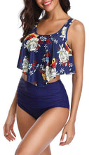 Load image into Gallery viewer, Women High Waist Bikini Plus Size Swimwear Summer Swimsuit Beach Bathing Suit Ruffle Bikini  Floral Printed Ruffle High Waist Bikini Set Women's Tummy Control Bathing Suit Swimsuit Flounce Peplum
