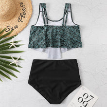 Load image into Gallery viewer, Women High Waist Bikini Plus Size Swimwear Summer Swimsuit Beach Bathing Suit Ruffle Bikini  Floral Printed Ruffle High Waist Bikini Set Women's Tummy Control Bathing Suit Swimsuit Flounce Peplum
