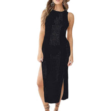 Load image into Gallery viewer, Women Hollow Out Sleeveless Bikini Swimsuit Side Split Long Beach Dresses
