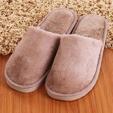 Load image into Gallery viewer, Women Home Slippers Autumn Winter Warm Furry Plush Shoes Indoor Bedroom Light EVA Couple Cotton Slipper House Memory Foam Slippers Furry Faux Fur Lined Bedroom Shoes
