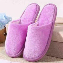 Load image into Gallery viewer, Women Home Slippers Indoor Bedroom Light Eva Couple Cotton Slipper Solid Soft Flip Flops Autumn Winter Warm Furry Plush House Slippers Cozy Memory Foam Washable For Summer Bedroom
