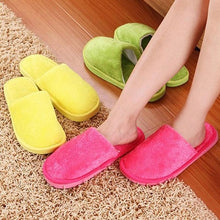 Load image into Gallery viewer, Women Indoor House Plush Soft Cute Cotton Slippers Shoes Non-slip Floor Home Slippers Slides For Bedroom Memory Foam Slippers Scuff Outdoor Indoor Warm Plush Bedroom Shoes With Fur Lining
