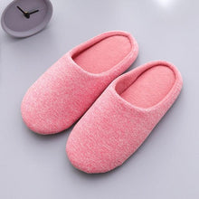 Load image into Gallery viewer, Women Indoor House Plush Soft Cute Cotton Slippers Shoes Non-slip Home Slippers Bedroom Cotton Slippers For Womens Mens Washable Home Shoes Non-Slip Slippers For Travel Spa Hotel
