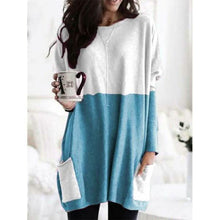Load image into Gallery viewer, Women Long Sleeve Casual Pocket T-Shirt Loose Plus Size Top Blouse
