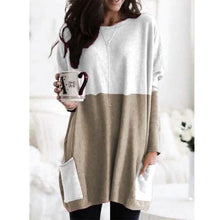 Load image into Gallery viewer, Women Long Sleeve Casual Pocket T-Shirt Loose Plus Size Top Blouse
