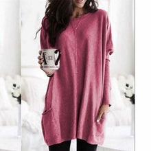 Load image into Gallery viewer, Women Long Sleeve Top Casual Pocket T-Shirt
