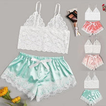 Load image into Gallery viewer, Women Luxury Bra Set Ladies Lingerie Set 2 Pieces Lace Bra And Panty Sets Strappy Lace Lingerie Set Lace Comfortable Polyester Sleepwear Underwear Tops Sets Lightweight Comfortable Design
