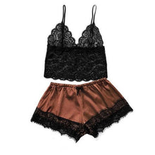 Load image into Gallery viewer, Women Luxury Bra Set Ladies Lingerie Set 2 Pieces Lace Bra And Panty Sets Strappy Lace Lingerie Set Lace Comfortable Polyester Sleepwear Underwear Tops Sets Lightweight Comfortable Design
