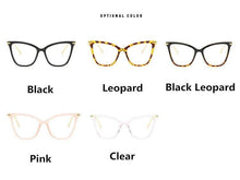 Load image into Gallery viewer, Women Luxury Cat Eye Sunglasses For Women Glasses Oversized Frame Transparent Lens Eyeglasses Computer Optical For  Prescription Glasses For Women
