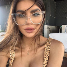 Load image into Gallery viewer, Women Luxury Cat Eye Sunglasses For Women Glasses Oversized Frame Transparent Lens Eyeglasses Computer Optical For  Prescription Glasses For Women
