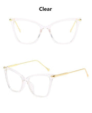 Load image into Gallery viewer, Women Luxury Cat Eye Sunglasses For Women Glasses Oversized Frame Transparent Lens Eyeglasses Computer Optical For  Prescription Glasses For Women

