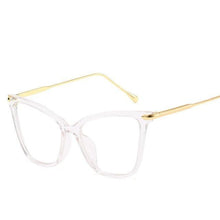 Load image into Gallery viewer, Women Luxury Cat Eye Sunglasses For Women Glasses Oversized Frame Transparent Lens Eyeglasses Computer Optical For  Prescription Glasses For Women
