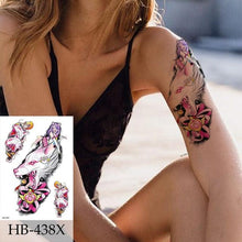 Load image into Gallery viewer, Women Luxury Temporary Stickers Realistic Body Tattoo Flowers Bird Elegant Big Design
