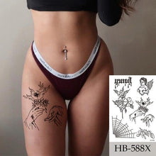 Load image into Gallery viewer, Women Luxury Temporary Stickers Realistic Body Tattoo Flowers Bird Elegant Big Design
