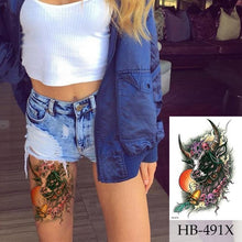 Load image into Gallery viewer, Women Luxury Temporary Stickers Realistic Body Tattoo Flowers Bird Elegant Big Design
