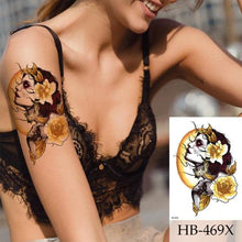 Load image into Gallery viewer, Women Luxury Temporary Stickers Realistic Body Tattoo Flowers Bird Elegant Big Design

