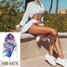 Load image into Gallery viewer, Women Luxury Temporary Stickers Realistic Body Tattoo Flowers Bird Elegant Big Design
