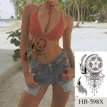 Load image into Gallery viewer, Women Luxury Temporary Stickers Realistic Body Tattoo Flowers Bird Elegant Big Design

