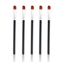 Load image into Gallery viewer, Women Makeup Brush 5Pcs Professional Black Eyebrow Inclined Flat Angled Brush Makeup Tool Wooden Pole Eyeliner Eyeshadow Women Cosmetic
