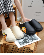 Load image into Gallery viewer, Women Men Slippers Summer Beach Slides Winter Sandals Flip Flops Duck Platform Thick Soled Couples Bathroom Quick Drying EVA Open Toe Soft Slippers Thick Lightweight Slippers
