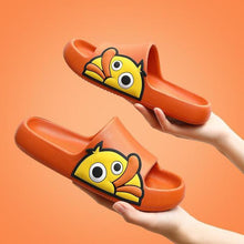 Load image into Gallery viewer, Women Men Slippers Summer Beach Slides Winter Sandals Flip Flops Duck Platform Thick Soled Couples Bathroom Quick Drying EVA Open Toe Soft Slippers Thick Lightweight Slippers
