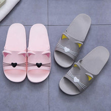 Load image into Gallery viewer, Women Men Summer Slippers Slide Sandals Beach Flip Flops Cats Thick Bottom Couple Boys Girls Comfort Shoes Fashion Outdoor Slides Beach Pool Gym House Slipper
