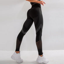 Load image into Gallery viewer, Women Mesh Leggings High Waist Seamless Fitness Leggings Fashion Female Gym Workout Leggings Seamless Gym Running Stylish Tight Athletic Leggings Soft Active Legging For Women
