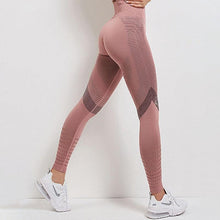 Load image into Gallery viewer, Women Mesh Leggings High Waist Seamless Fitness Leggings Fashion Female Gym Workout Leggings Seamless Gym Running Stylish Tight Athletic Leggings Soft Active Legging For Women
