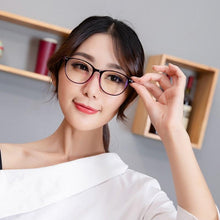 Load image into Gallery viewer, Women Myopia Glasses Ladies Blue And Anti Eye Strain Headache Computer Glasses  Transparent Lens Film Coated Oval Formed Myopia Glasses -1.0 -1.5 -2.0 -2.5 -3.0 -3.5 -4.0 -4.5 -5.0 -5.5
