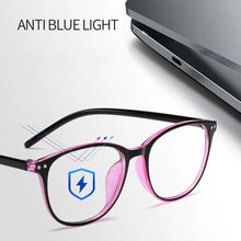 Load image into Gallery viewer, Women Myopia Glasses Ladies Blue And Anti Eye Strain Headache Computer Glasses  Transparent Lens Film Coated Oval Formed Myopia Glasses -1.0 -1.5 -2.0 -2.5 -3.0 -3.5 -4.0 -4.5 -5.0 -5.5
