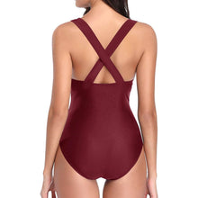 Load image into Gallery viewer, Women One Piece Plunge V Neck Monokini Sexy Hollow Out Swimsuit
