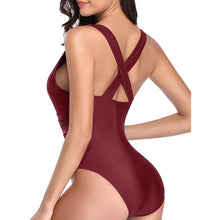 Load image into Gallery viewer, Women One Piece Plunge V Neck Monokini Sexy Hollow Out Swimsuit

