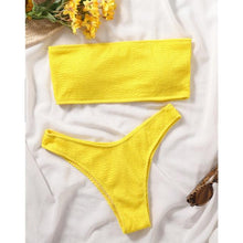 Load image into Gallery viewer, Women One-Shoulder Bikini Swimsuit Women Push Up Swimwear Women's Bathing Suit Comfortable Bikini Ribbed Two Piece Swimsuit Bikini Set Summer Bathing Suit Beach Wear Swimming Suit
