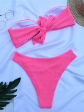 Load image into Gallery viewer, Women One-Shoulder Bikini Swimsuit Women Push Up Swimwear Women's Bathing Suit Comfortable Bikini Ribbed Two Piece Swimsuit Bikini Set Summer Bathing Suit Beach Wear Swimming Suit
