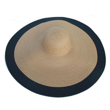 Load image into Gallery viewer, Women Oversized Foldable Summer Large Wide Hat Beach Straw Hat Cute Sun Cap Retro Foldable Handmade Big Hats Ladies UV Protection Hat Vintage Summer Sun Beach Hats
