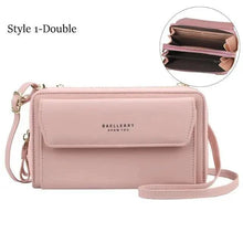 Load image into Gallery viewer, Women Pu Leather Double Layer Large Portable Crossbody Capacity Card Holders Handbags - Trendy Portable Crossbody Handbags
