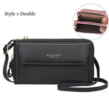 Load image into Gallery viewer, Women Pu Leather Double Layer Large Portable Crossbody Capacity Card Holders Handbags - Trendy Portable Crossbody Handbags
