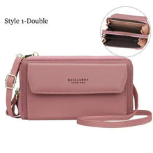 Load image into Gallery viewer, Women Pu Leather Double Layer Large Portable Crossbody Capacity Card Holders Handbags - Trendy Portable Crossbody Handbags
