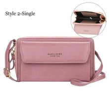 Load image into Gallery viewer, Women Pu Leather Double Layer Large Portable Crossbody Capacity Card Holders Handbags - Trendy Portable Crossbody Handbags
