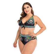 Load image into Gallery viewer, Women Push Up Bikini Sets Swimwear Women Swimsuit  Plus Larges Size Bathing Swimming  Suits Beachwear Women's Swimsuits Halter Push Up Bikini Two Piece Bathing Suits Women Plus Size Bikini
