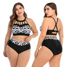 Load image into Gallery viewer, Women Push Up Bikini Sets Swimwear Women Swimsuit  Plus Larges Size Bathing Swimming  Suits Beachwear Women's Swimsuits Halter Push Up Bikini Two Piece Bathing Suits Women Plus Size Bikini
